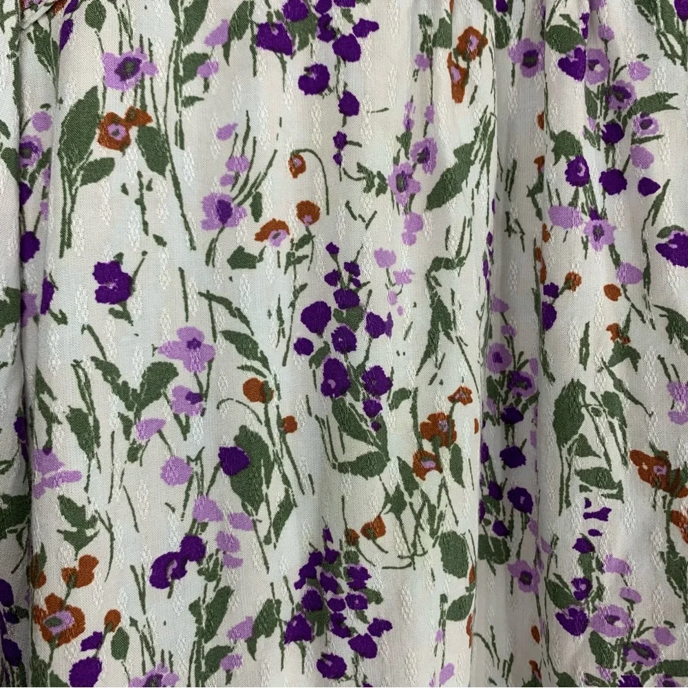 Caslon Floral Bell Sleeve V Neck Blouse, size XXL - Picture 5 of 9